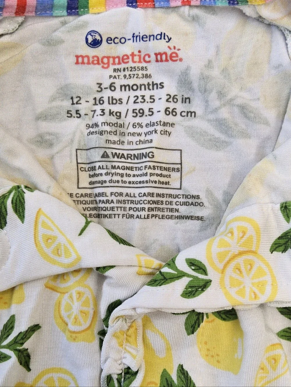 Magnetic Me Lemon Print Convertible Coverall